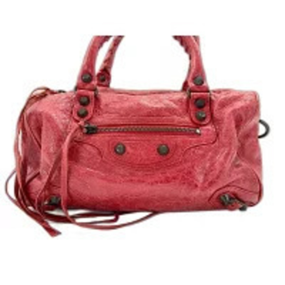 Balenciaga The City Shoulder Bag Leather Red